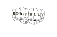 a drawing of a fist with the word bodyy hilly on it