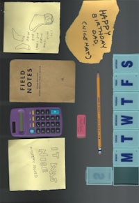 a group of notes and a calculator on a table